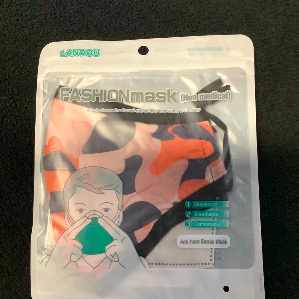 Reusable Cotton Activated Carbon Filter Face Mask